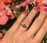 1ct Engagement Ring Oval Cut Purple Amethyst Solitaire Women 14k YellowGold Over