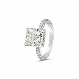 1.6ct Cushion Cut Diamond Engagement Ring Accent Solitaire 14k White Gold Finish