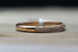 2.2ct Round Cut Diamond Wedding Band 14k Rose Gold Finish Three Row Pave Set