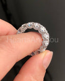 2ct Oval Cut Simulated Diamond Full Eternity Wedding Band 14k White Gold Plated