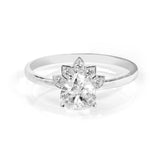 1ct Heart Cut Simulated Diamond Art Deco Engagement Ring 14k Yellow Gold Plated