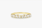 Half Eternity Wedding Band 0.85ct Baguette Cut Diamond 10k Yellow Gold Finish