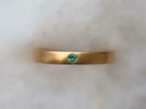 0.1ct Wedding Band Round Cut Green Emerald Anniversary 14k Yellow Gold Finish