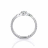 2ct Round Diamond Engagement Ring Swirl Solitaire Bridal Set 14k White Gold Over