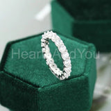 2.7ct Round Cut Moissanite Iced Full Eternity Wedding Band 14K White Gold Plated