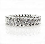 7Ct Marquise Cut VVS1 Diamond Unique Eternity Wedding Band 14K White Gold Finish