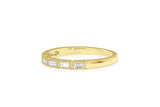 Half Eternity Wedding Ring Band 0.5ct Baguette Cut Diamond 14k YellowGold Finish