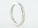 0.6ct Baguette Cut VVS1 Diamond Wedding Band Full Eternity 14k White Gold Finish