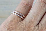 0.7ct Baguette Cut Diamond Wedding Band 14k Rose Gold Finish Dainty Minimalist