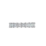 5.5ct Princess Cut VVS1/D Diamond Full Eternity Wedding Band 14K White Gold Over