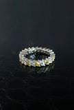 2ct Marquise Cut Yellow Sapphire Eternity Wedding Band Ring 14k WhiteGold Finish