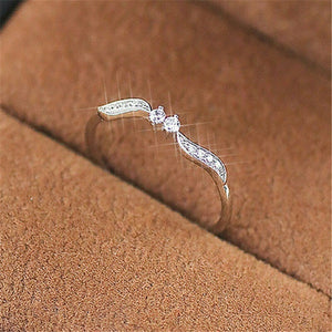 1Ct Round Cut DVVS1 Diamond Minimalist Dainty Wedding Band 14K White Gold Finish