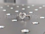 1ct Heart Simulated Diamond Solitaire with Accents Ring 14k White Gold Plated