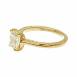 1.5ct Radiant Cut Diamond Solitaire Promise Engagement Ring 14k Yellow Gold Over