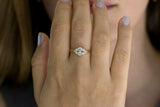 1.6ct Round Cut Diamond Engagement Ring 14k Yellow Gold Finish Stylish Cluster