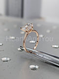 1ct Heart Cut Simulated Diamond Solitaire Engagement Ring 14k Rose Gold Plated