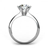 1ct Round Cut Diamond Secret Solitaire Engagement Ring In 14k White Gold Finish