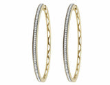 0.33ct Round Cut VVS1 Diamond Stylish Party Hoop Earrings 14k Yellow Gold Finish