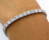 20Ct Round Brilliant Sparkle Diamond Gatsby Tennis Bracelet 14K White Gold Over