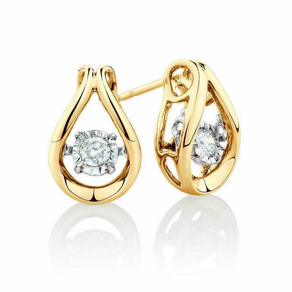 0.5ct Round Cut VVS1D Diamond Stylish Women Stud Earrings 14k Yellow Gold Finish