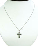 1ct Baguette Cut VVS1D Diamond Pendant with Chain Holy Cross 14k White Gold Over