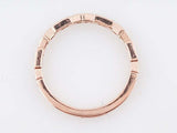 0.2ct Baguette Cut Diamond Wedding Band Milgrain Half Eternity 14k RoseGold Over