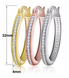 1.8ct Round Cut Diamond Party Wear for Women Hoop Earrings 14k YellowGold Finish