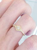 1ct Round Diamond Antique Inspired Solitaire Accents Ring 14k Yellow Gold Finish