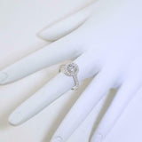 1.2ct Round Cut VVS1D Diamond Engagement Ring Classic Halo 14k White Gold Finish