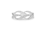 Infinity Full Eternity Wedding Band 1ct Round Cut Diamond 10k Yellow Gold Finish