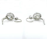 2ct Round Cut Diamond Unique Vintage Filigree Drop Earring 14k White Gold Finish