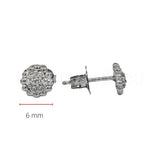 0.25ct Round Cut Moissanite Cluster Stud Earrings For Women 14k WhiteGold Plated