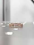 2ct Baguette Simulated Diamond Full Eternity Wedding Band 14k Rose Gold Plated