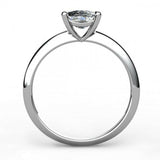 1ct Cushion Cut Diamond Unique Solitaire Engagement Ring 14k White Gold Finish