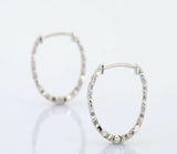 3.5ct Round Cut Diamond Cocktail Inside Out Hoop Earrings 14k White Gold Finish