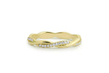 Infinity Full Eternity Wedding Band 1ct Round Cut Diamond 14k Yellow Gold Finish