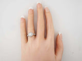 2ct Round Cut Diamond Halo Engagement Ring 14k White Gold Over with Round Accent