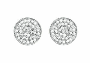 1.2ct Round Cut VVS1D Diamond Cluster Stud Earrings Women 14k White Gold Finish