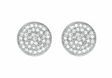 1.2ct Round Cut VVS1D Diamond Cluster Stud Earrings Women 14k White Gold Finish