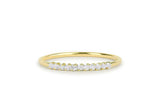 Prong Set Half Eternity Wedding Band 1ct Round Cut Diamond 14k Yellow Gold Over