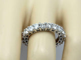 2.5ct Round Cut Diamond Women Wedding Band 14k White Gold Finish Full Eternity