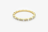 1.4ct Wedding Ring Band Baguette Cut Diamond Full Eternity 14k YellowGold Finish