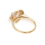 1.2ct Heart Cut Simulated Diamond Halo Engagement Ring 14k Yellow Gold Plated