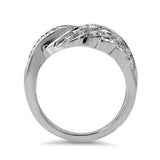 1.5ct Round Cut Diamond Engagement Ring Angel Wing Design 14k White Gold Finish