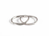 0.25ct Round Cut Diamond Stackable Wedding Band for Women 14k White Gold Finish