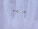 1ct Round Cut Diamond Wedding Band Vintage Full Eternity 14k White Gold Finish