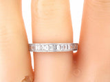 0.5ct Baguette Cut Diamond Half Eternity Wedding Ring Band 14k White Gold Finish