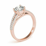 1.9Ct Round Cut Diamond Split Shank Solitaire Engagement Ring 14K Rose Gold Over