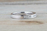 1ct Baguette Cut Diamond Wedding Band 14k White Gold Finish Milgrain Channel Set