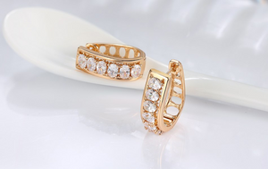 2.3ct Oval Cut Diamond Hollow Prong Setting Hoop Earrings 14k Yellow Gold Finish